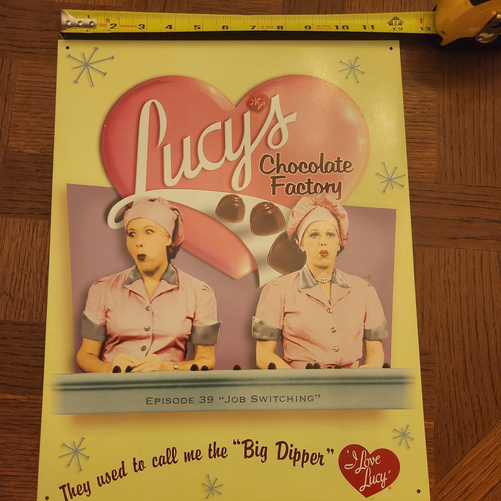 Lucy's Chocolate Factory Metal Sign